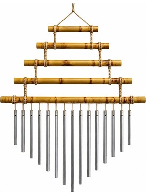 Bambu Metal Çubuklu Rüzgar Çanı NO:1022 Nemere