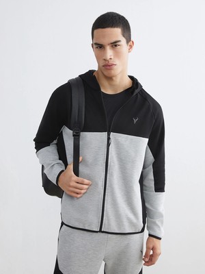 Lc Waikiki Yeni Sezon Kapüşonlu Uzun Kollu Erkek Fermuarlı Sweatshirt