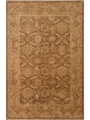 Etnik Home Shıraz 01 Bej  Vintage Eskitme Desenli Modern Yumuşak Dokulu Makine Halısı