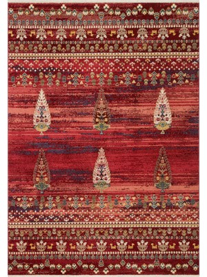 Etnik Home Kybele 02 Red Sıcak Renk Tonlu Otantik Kırmızı  Makine Dokuması Salon Halısı