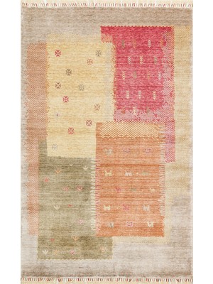 Etnik Home Zara 07 Beıge Autumn Otantik Desenli Özel Hav Vermeyen ve Kolay Temizlenebilir Tensel Kullanılarak El Emeği ile Özel Tezgahlarda Üretilen Modern Uşak Halısı