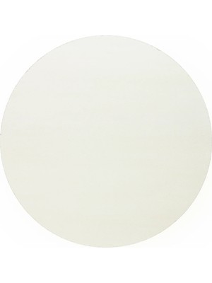 Etnik Home Zen  01 White Yuvarlak  Hav Toz Vermez Yumuşak Tuşeli Zarif Tek Renkli Beyaz Makine Halısı