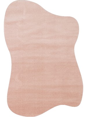 Etnik Home Zen Amorf 01 Pink Hav Toz Vermez Yumuşak Tuşeli Zarif Tek Renk Pembe Makine Halısı