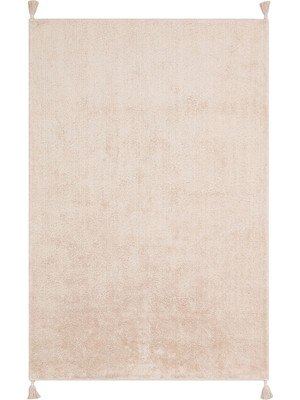 Etnik Home Cotton Boon Cbn Plaın Beıge Yıkanabilir Kaymaz Tabanlı Naturel Pamuk Bebek Halısı