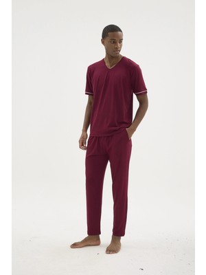 Uslucan Alışveriş Kocabey KKT-26162 V Yaka Pijama Takımı