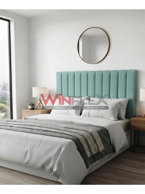 Winflex Dikey Akustik Kumaş Duvar Paneli (15X100 cm - 12'li Set) Su Yeşil