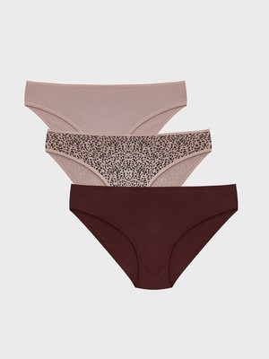 Lc Waikiki Yeni Sezon Leopar Desenli Bikini Külot 3'lü