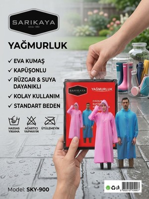 TeknoKapsül Yağmurluk Siyah Renk (Standart Beden)