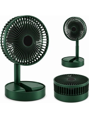 TeknoKapsül Masaüstü Şarjlı Vantilatör Katlanabilir Taşınabilir Fan – 3 Kademeli Hız, USB Şarjlı, Uzun Pil Ömrü, Sessiz Çalışma, Ofis Ev Seyahat Için Mini Fan - Taşınabilir Vantilatör