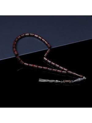 Tesbih Rüyası Kesme Model Gümüş Kakma Çakımlı Kuka Tesbih