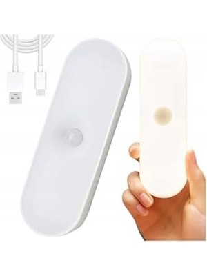 TeknoKapsül Neo Vista USB Şarjlı LED Işık, Hareket Sensörlü, Beyaz Işık, Oda, Mutfak, Salon ve Merdiven Için Taşınabilir Lamba