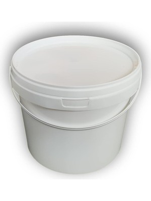 OEM Decotone 5 Lt Plastik Kapaklı Kova Hobi Boya Gıda Yoğurt Kovası Beyaz 10 Adet