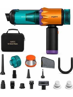 OEM Matt MCV22 Turuncu/mor Araç Süpürgesi - 22KPA Yüksek Vakum Gücü, 220W Fırçasız Motor