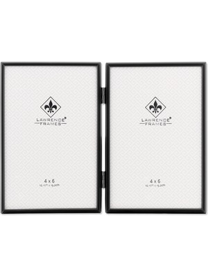 TeknoKapsül Lawrence Frames Menteşeli Sade Siyah Resim Çerçevesi, 4x6 Çift, 2 Adet