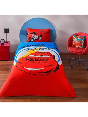 TeknoKapsül Disney Cars Mcqueen Tek Kişilik Pamuk Nevresim Takımı