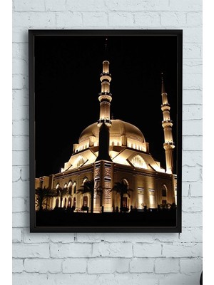 TeknoKapsül Postermanya (PSTER10357) Camii Kutsal Mekan Çerçeveli Tablo 2 (40X50CM)