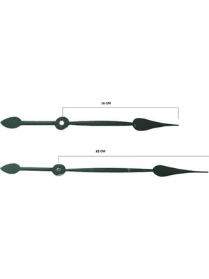 OEM Exizticaret Saat Mekanizması, 1 Adet 22 mm Uzun Set Sessiz Duvar Saati Mekanizması Askılı B.siyah Set EXIZNM569