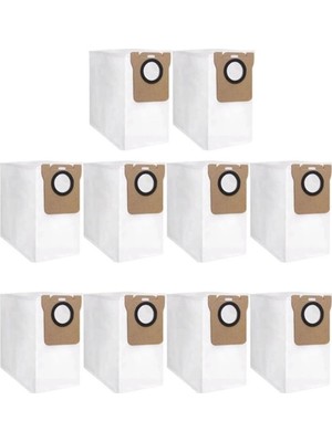 OEM Dreame L10S Pro / L10S Ultra / L10S Pro Ultra /L10 Ultra /L10 Prime /L20 Ultra Robot Süpürge Uyumlu Toz Çöp Torbası Yedek Parça Seti-10 Adet