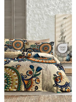 TeknoKapsül MONOHOME%100 Pamuk Saten Çift Kişilik Nevresim Takımı Authentic, MONOHOME40253