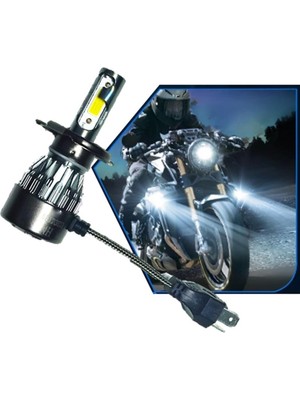 OEM Motosiklet H4 Xenon Ampul 4000LÜMEN Power LED 6000K Beyaz 1 Adet