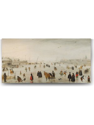 TeknoKapsül Hendrick Avercamp - A Scene On The Ice Tablosu - 80X40CM