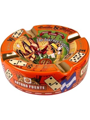 TeknoKapsül Arturo Fuente Casa Cuba Puro Küllüğü Hand Made Seramik Modern Turuncu 4lü Kül Tablası