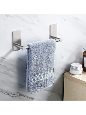 TeknoKapsül Deltahome Paslanmaz Çelik 30CM Havluluk/askılık - Havlu Askısı - Kendinden Yapışkanlı - Inox