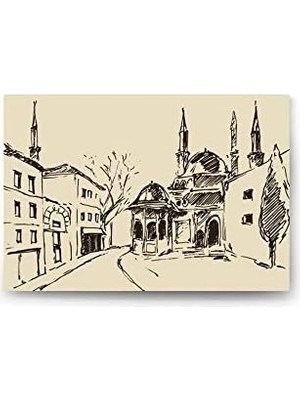 OEM Eski Istanbul Tablo-40 x 60 cm Yatay
