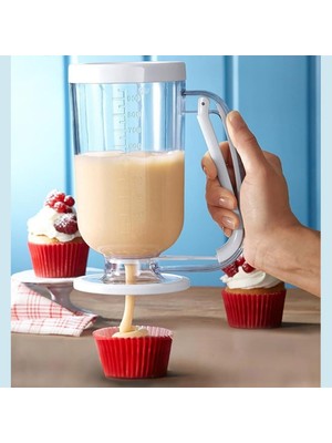 OEM Hamur Porsiyonlayıcı 900ML, Pankek ve Kek Hamuru Dağıtıcı, Damlatmaz Mekanizma, Ölçekli Şeffaf Gövde, Bulaşık Makinesinde Yıkanabilir