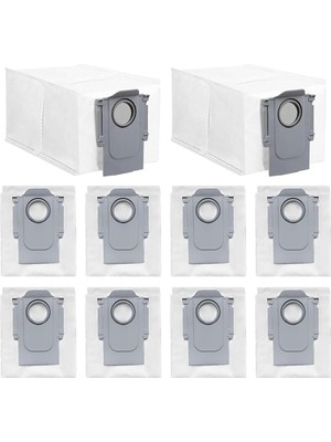 OEM 10 Adet Roborock ile Uyumlu Q8 Max Pro / Q8 Max Pro Plus Robot Süpürge Toz Çöp Torbası Yedek Parça Seti