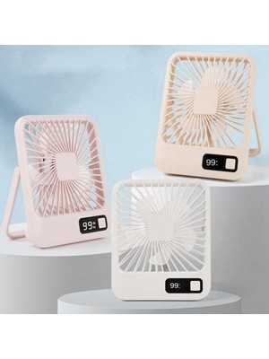 OEM Şarjlı Taşınabilir Sessiz Masa Vantilatörü, 1 Adet, 180° Ayarlanabilir, 5 Hız, LED Göstergeli, Type-C Şarj Edilebilir, Portatif Mini Fan
