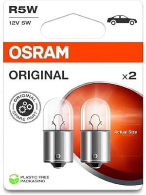 OEM Orijinal Lıne 12V, R5W, Sinyal Lambası, Metal Taban, Çift Blister Ambalaj (2 Lamba)