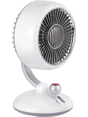 OEM Q3 120° Salınımlı 3 Kademeli LED Işıklı Şarjlı Masaüstü Fan Vantilatör Retro Beyaz
