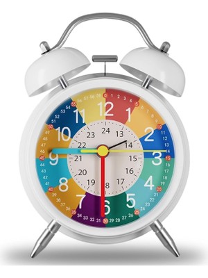 OEM Eğitici Çocuk Alarm Saati | Renkli Öğretici Saat 12/24 Sistem Sessiz Mekanizma Kolay Okuma