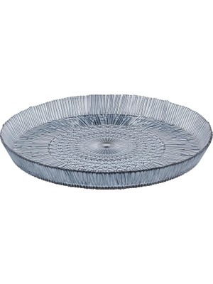 TeknoKapsül Bıtz Bıtz Kusintha Servis Tabağı Yuvarlak Mavi 3 cm - Çap:30 cm