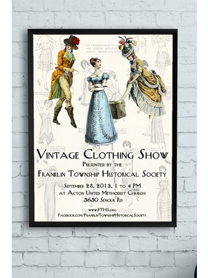 TeknoKapsül Postermanya (PSTER12368) Moda Vintage Çerçeveli Tablo (50X70CM)