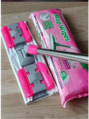 OEM 40 Adet Süper Islak Havlu Hediyeli Yer Cam Silme Mopu Mikrofiber Yedek Bezli Yer Duvar Fayans Silme