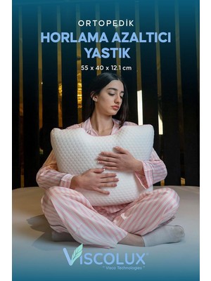 OEM Horlama Azaltıcı Yastık - Horlama Önleyici Ortopedik Visco Yastık Yeşil 55X40X12/10, Pembe