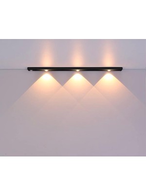 OEM Hareket Sensörlü Ledli Gece Lambası, Parlaklık Ayarı Yapılabilir, 3000K-6000K, 3 Mod, Kablosuz, Merdiven Aydınlatması, USB Şarj Edilebilir Işık, LED Manyetik Lamba (Cata - Bella - Siyah 40 Cm)