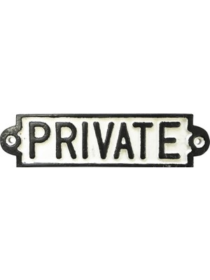 OEM Kreatif Kraft 83516 'private' Cast Iron Sign