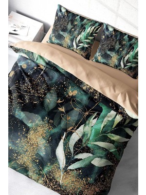 TeknoKapsül MONOHOME%100 Pamuk Saten Çift Kişilik Nevresim Takımı Cattleya Watercolor, MONOHOME40352
