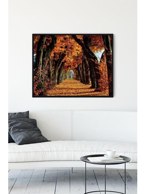 TeknoKapsül Postermanya (PSTER12257) Sonbahar Manzara Çerçeveli Tablo (50X70CM)