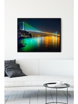 TeknoKapsül Postermanya (PSTER13603) Istanbul Boğazı Manzara Çerçeveli Tablo 2 (40X50CM)