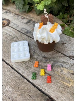 OEM Ayıcık Jelibon Dokuzlu Mum Kalıbı (Silikon)