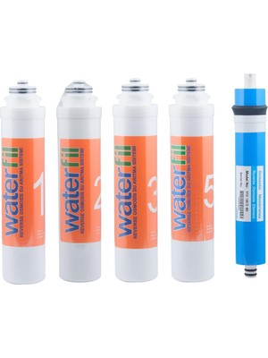 OEM Waterlife Su Arıtma Cihazları Ile Tam Uyumlu Tak Çevir Filtre Seti - 5li Set
