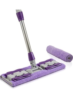 OEM Yedek Mikrofiber Bezli Mandallı Mop, Sıkıştırmalı, Uzayabilir Teleskopik Saplı, 360 Derece Dönebilir Zemin ve Duvar Temizlik Mopu