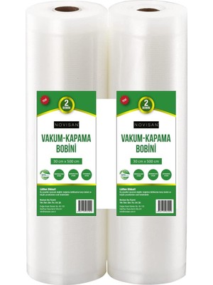 OEM 10 Metre (2 Adet 30CM x 5 Metre) Gofrajlı Tırtıklı Rulo Vakum Poşeti 2'li Bobin Vakumlama Folyosu Vakumlu Rul, Bpa Içermez, Tüm Vakumlama Makineleri Için, Kaynatılabilir, Tekrar Kullanılabilir…