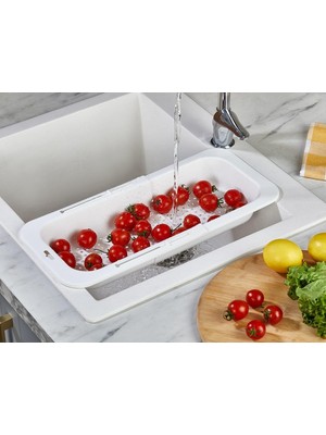 OEM Sürgülü Açılır Kapanır Pratik Süzgeç, Lavobo Süzgeçi, Salata Süzgeçi (Asorti)