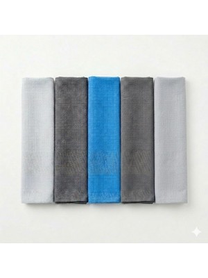 OEM Mikrofiber Temizlik Bezi 5'li Paket, 60X40 cm Çok Amaçlı Sihirli Araba Cam, Toz, Mutfak, Oto ve Motosiklet Temizlik Bezi