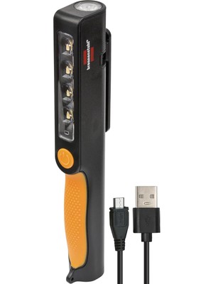 TeknoKapsül Brennenstuhl LED Lamba/kullanışlı LED Pil Clipleuchte (Çalışma Lambası Akkubetrieben, Dahil Dönebilen Clip Mıknatıslı) Renk: Siyah/sarı, 1 Adet, 1175890